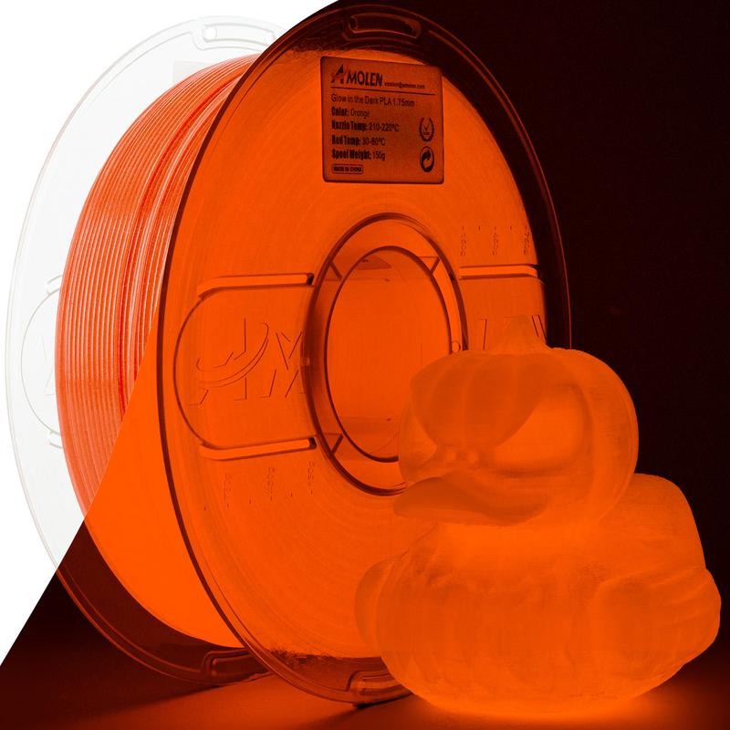 Glow-in-the-Dark PLA Filament, 1.75mm, 1KG/2.2LB:_Glow Starry Sky Blue_US (TO US
