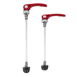 1 par de Montaña, Bicicleta de Liberación Rápida Delantera de Liberación Rápida para Bicicleta, Pinchos para Bicicleta, Rueda Trasera de Carretera, Juego de Pinchos para Eje (Rojo)