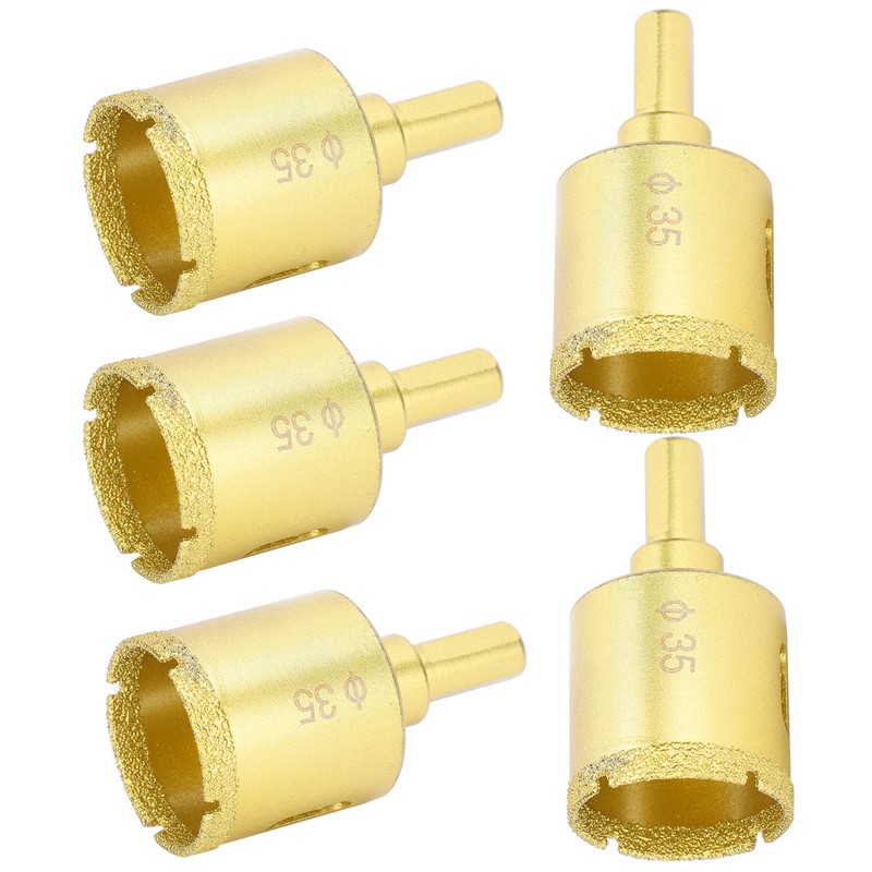 5Pcs Diamond Brazing Drill Bit Hole Saw Drilling Opener for