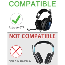 A40 TR Mod Kit – defean Replacement Earpads and Headband Compatible with Astro Gaming A40 TR Headset,Ear Cushions, Upgrade High-Density Noise Cancelling Foam, Added Thickness (Black Breathable Fabric)