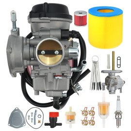 Klmcarblab LTZ400 Carburetor Fits for Suzuki LTZ 400 LT-Z400 2003 2004 2005 2006 2007 Quadsport ATV Carb with Air Filter Fuel Petcock Valve