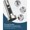 FORIOUS Kitchen Faucet with Pull Down Sprayer, Brushed Nickel Stainless