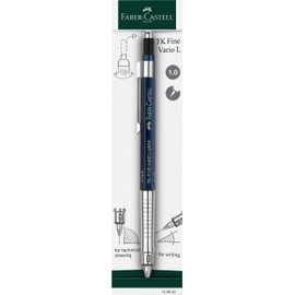 FABER-CASTELL TK-Fine Vario L 135942 Mechanical Pencil 1.0 mm Indigo Lead Pencil with Soft/Hard Mechanism