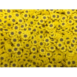 Tiny Resin Yellow Sun Flower Sprinkles, Mini Fimo Fake Flower Slices, Resin Charms Embellishment, Decoden Sunflower Sprinkles, for DIY crafting Projects Decoration (20 Gram)