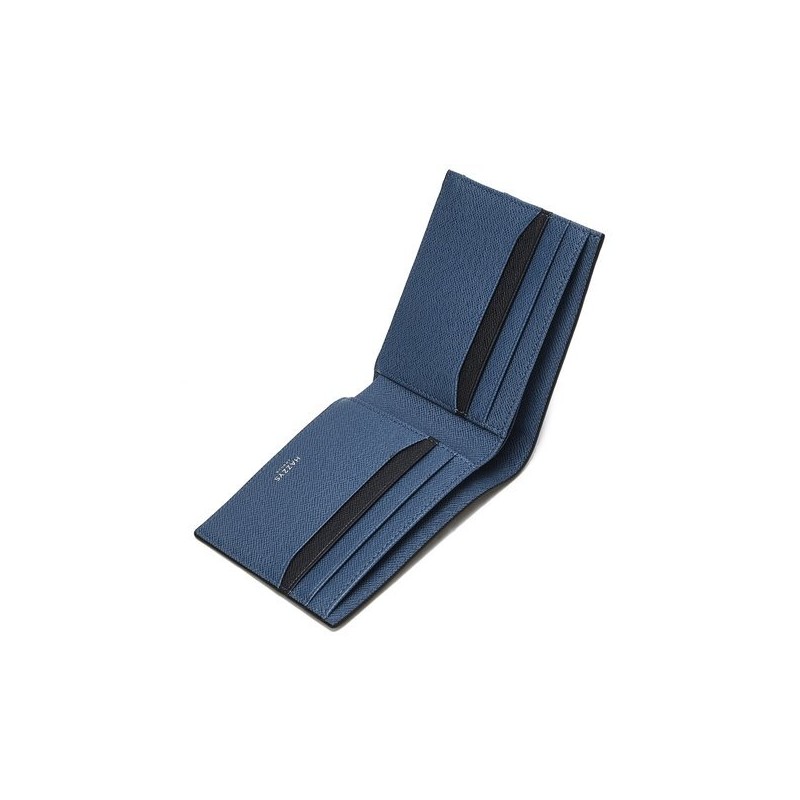 Hazzys (광주신세계)COLOR POINT 네이비 배색포인트 소가죽 슬림 반지갑 HJWA5F381N3 (Gwangju