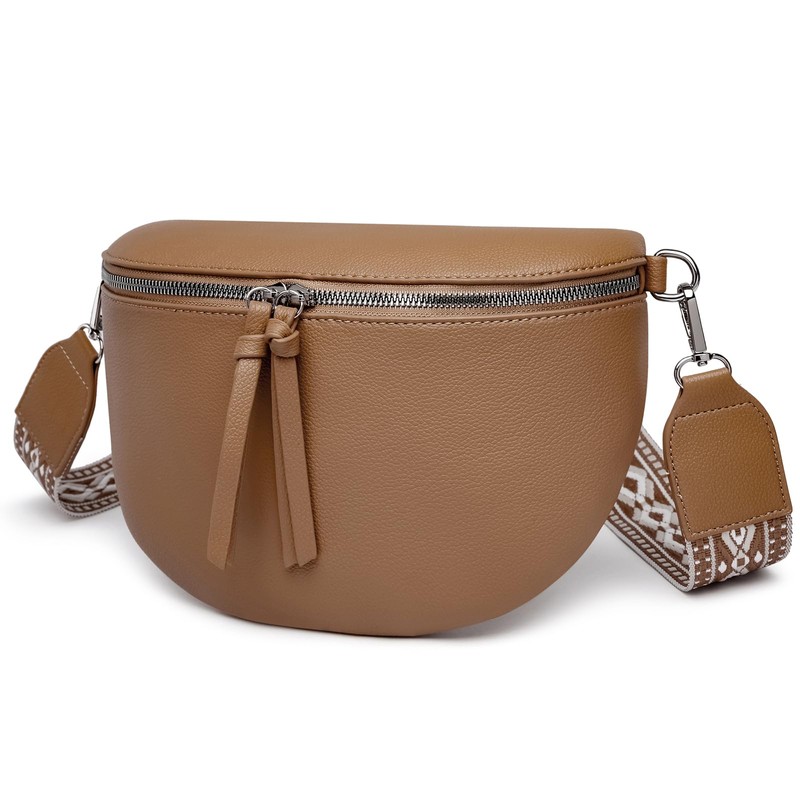 FOMAX Women's Bum Bag, Wide Shoulder Strap in Bohemian Style,