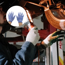 Operitacx 12 Pairs Protective Gardening Gloves Non Skid PU Coated Work Gloves Lightweight and Breathable for Labor Protection and Multi Scene Use Random Color