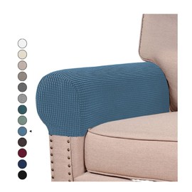 NC Stretch Armrest Covers Spandex Arm Covers for Chairs Couch Sofa Armchair Slipcovers for Recliner Sofa 2pcs (Dusty Blue)