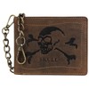 GREEN BURRY 4fold wallet brown w skull
