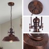 14" Copper Farmhouse Pendant Light, Retro Red Bronze