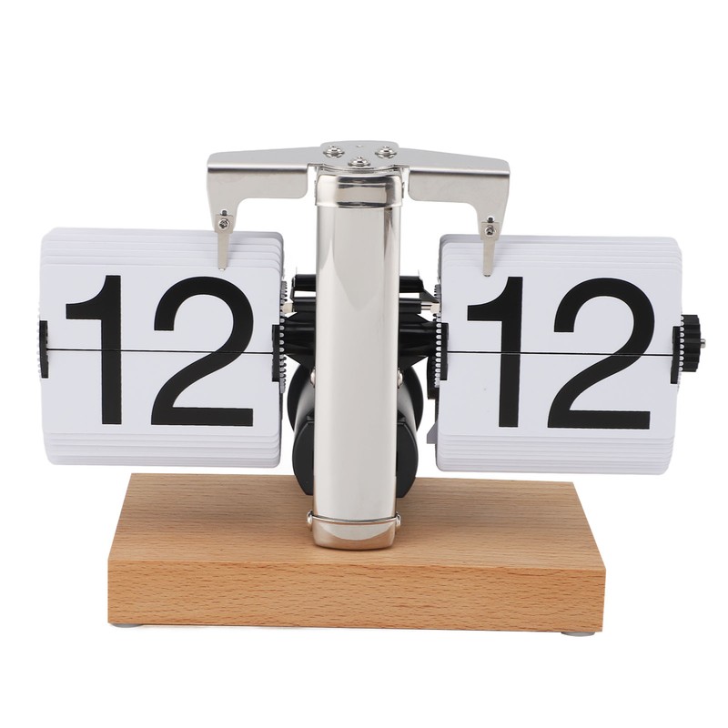 Retro Digital Flip Down Clock Flip Desk Clock Mechanical Battery
