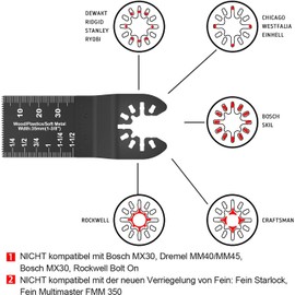 31 Pack Oscillating Saw Blades, High Carbon Steel Mix Oscillating Saw Blades Quick Release Oscillating Tool Accessories Universal Professional Blades Kit