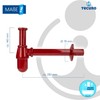 tecuro Professional Bottle Odour Trap Trap Extra Long Red (RAL
