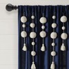 Lush Decor Boho Pom Pom Tassel Linen Window Curtain Panel