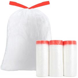 GoodFinely Trash Bags 18 Gallon Drawstring Garbage 26x33 inches Heavy Duty Plastic Garbage Bags for Household Kitchen Bedroom Bathroom Living room Office Restaurant Thickened Stretchy (108 Count)