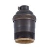 B&P Lamp® Heavy Turned Brass Keyless Sockets, Polished Copper Finish,