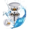Hibbent Universal Drain Fitting, Pop-Up Valve for Sinks and Washbasins