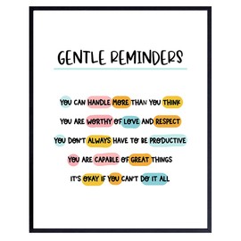 Inspirational Wall Decor - Positive Quotes Wall Decor - Encouragement Gifts for Women - Motivational Posters - Uplifting Sayings for Decoration - Inspiring Quotes Artwork - Self Improvement - 8x10