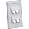 Panduit CFPSL4IWY 1-Gang 4-Port Faceplate, Off White