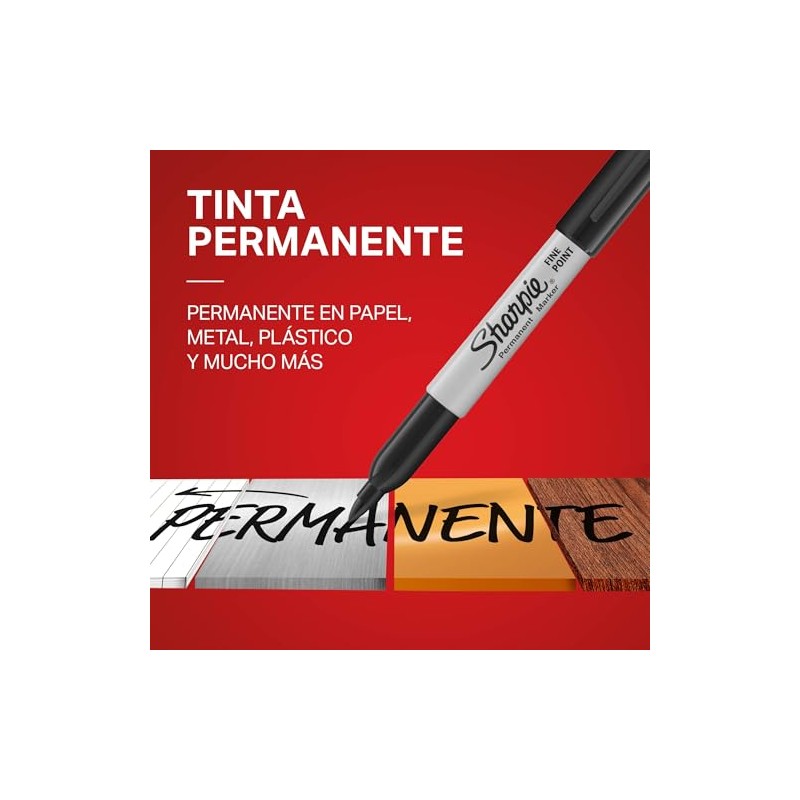 Sharpie Marcadores Permanentes, Punta Fina, Surtidos, 4 Piezas, 1825090