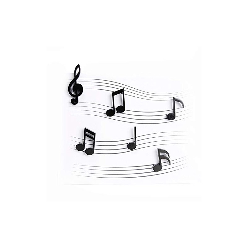 Magnets Mix of Notes Black - Great Gift for Musicians