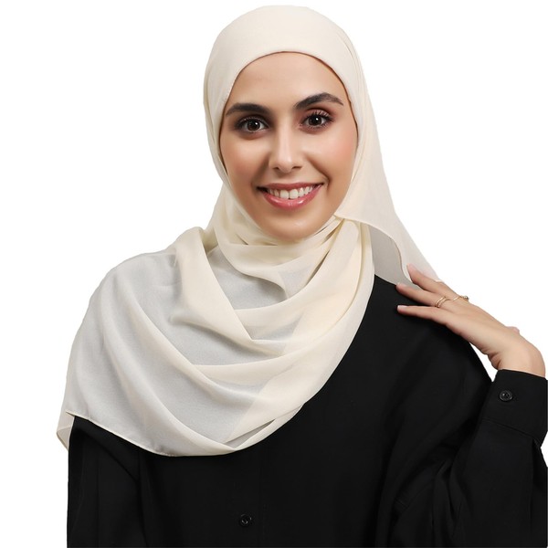 HURESON Instant Chiffon Hijab Set 3-in-1 Hijabs Scarf with Built-in