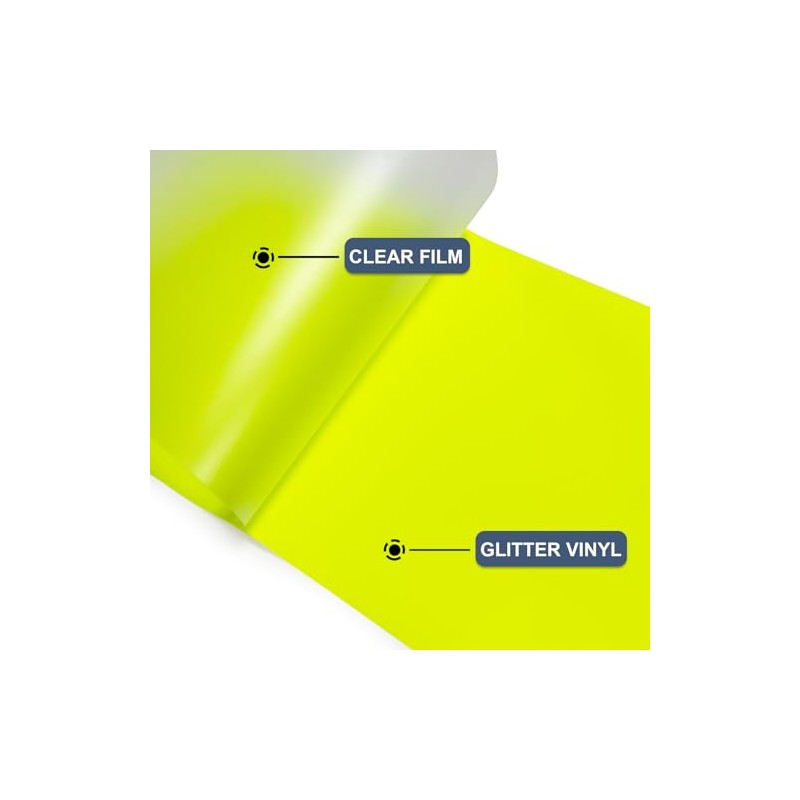 MerryMade Neon Yellow Heat Transfer Vinyl HTV Roll 12" x