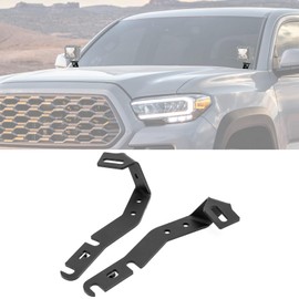 ROMELACK Upper LED Light Pods Brackets Ditch Hood Mount Bracket Compatible with Toyota Tacoma 2016-2023 (Black)