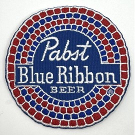 Retro PBR Pabst Blue Ribbon Beer Vintage Style Retro Patch Sew Iron On Hat Cap