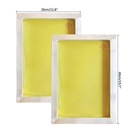 2 Pack Aluminum Silk Screen Printing Screens 12 x 16 Inch Frame-200 Yellow Mesh