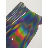 Hachi Auto Black Holographic Rainbow Chrome Vinyl Car Wrap (3FT