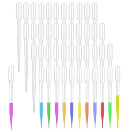 3ml Transfer Plastic Pipettes, Washable pipettes for children Pipettes Measuring Pipettors Disposable Dropper for Mixing Acrylic Paints and Lab (100pcs)