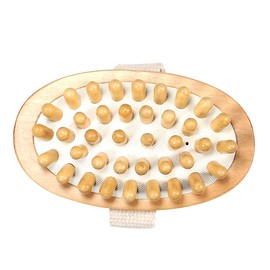 Mikinona Wooden Massage Brush Head Detangler Bath Brush No Handle for Men Women