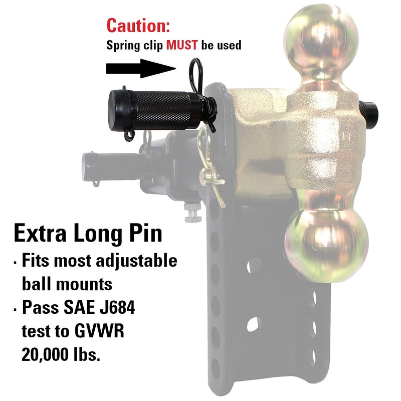 TowWorks 79831 Keyed Unique 5/8" Trailer Hitch Lock with Extra