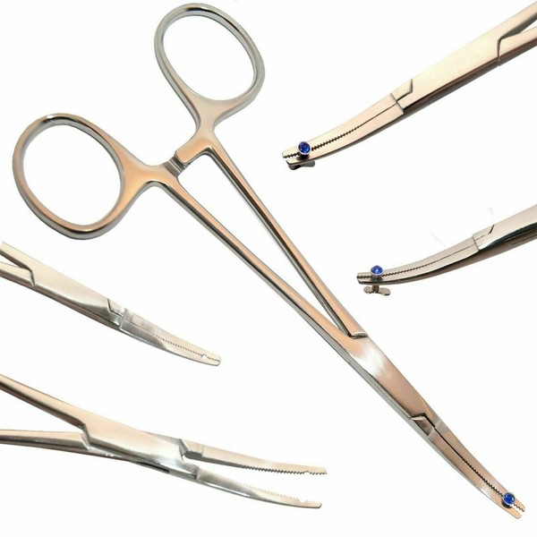 Dermal Anchor Holder Body Piercing Forceps 1.5mm Hemostat Clamp Tool
