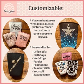 Baxendale Iced Coffee Sleeve Cups - 2 Pack - Neoprene Iced Coffee Sleeve - Medium 22-24oz (Tie Dye)