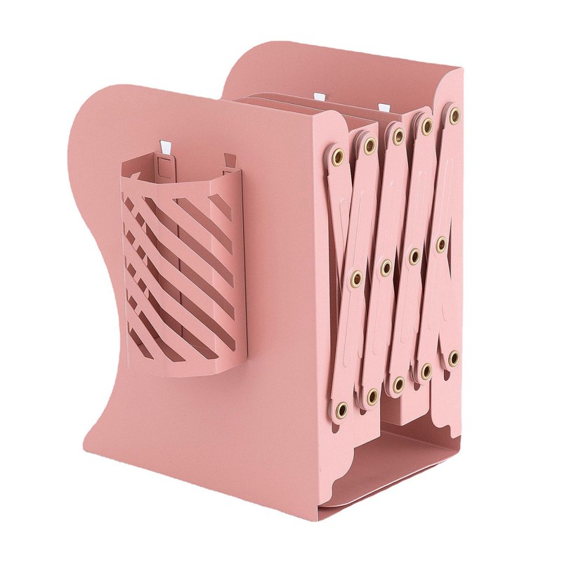 Expandable Desktop Metal Bookshelf Multifunctional Bookcase Book Holder for Shelf