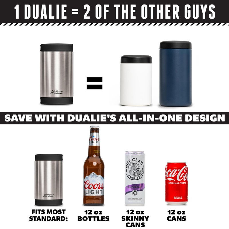 DUALIE 3 in 1 Insulated Can Cooler - Universal Size