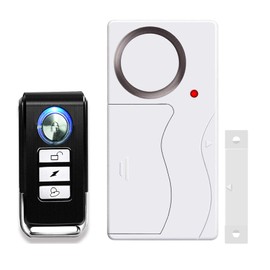 NineLeaf Wireless Door Alarm with Remote, Anti-Theft Window Alarms, Contact Sensor Alarm, Pool Door Alarm, Entry Chime,Apartment Alarm,Fridge Door Open Alarm for Kid Safety(Pack of 1)
