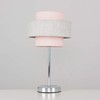 MiniSun | Modern Polished Chrome Touch Table with a Pink