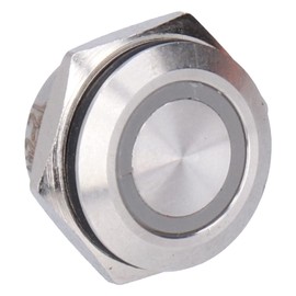 Generic Momentary Button Switch of 16 Mm Automatic Recreation of Ultra Delgado Waterproof Met (DC12~24V White)