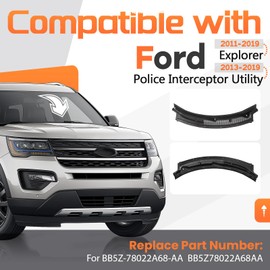 JMTAAT Windshield Wiper Cowl Panel Grille Compatible with 2011-2019 Ford Explorer & 2013-2019 Ford Police Interceptor Utility Replacement for BB5Z-78022A68-AA Air Inlet Window Cover Unfinished Plastic