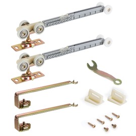 Pocket Door Soft Close Top Hanger Assemblies, Fits Johnson 1060 & 1062, Fits 100, 134F, 138F, 2610F Series Tracks, 1" Nylon Ball Bearing Tri-Wheel, Soft Close and Soft Open, 2Pack