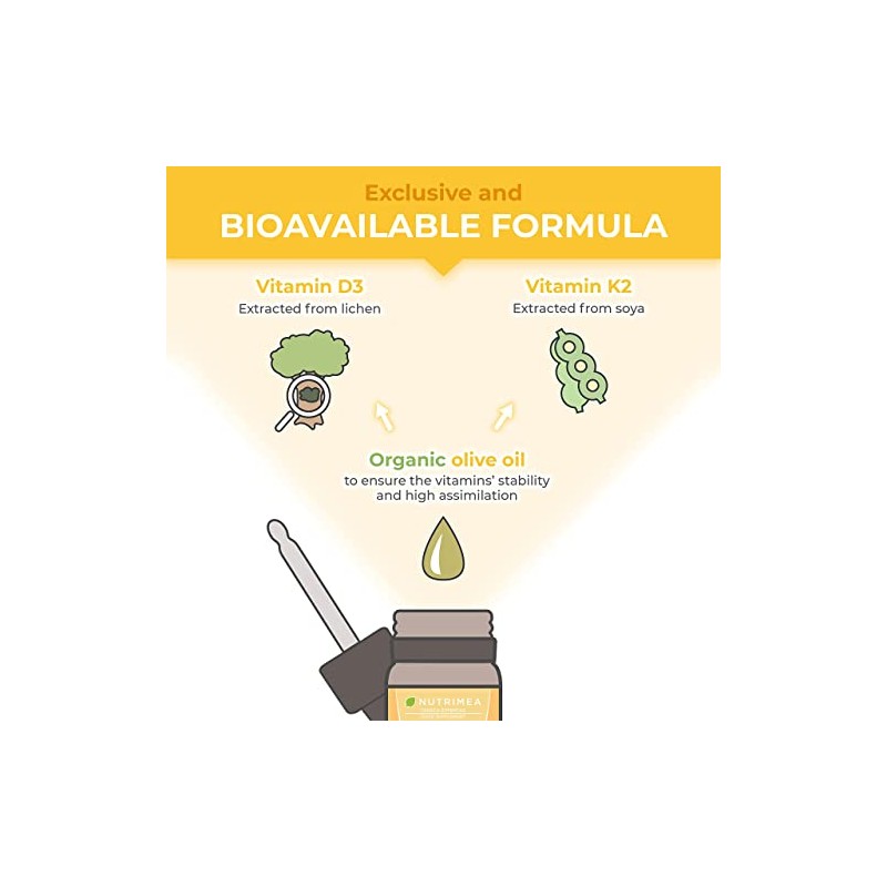 Laboratoires Nutrimea - D3 K2 Vitamins MK7 - Olive Oil