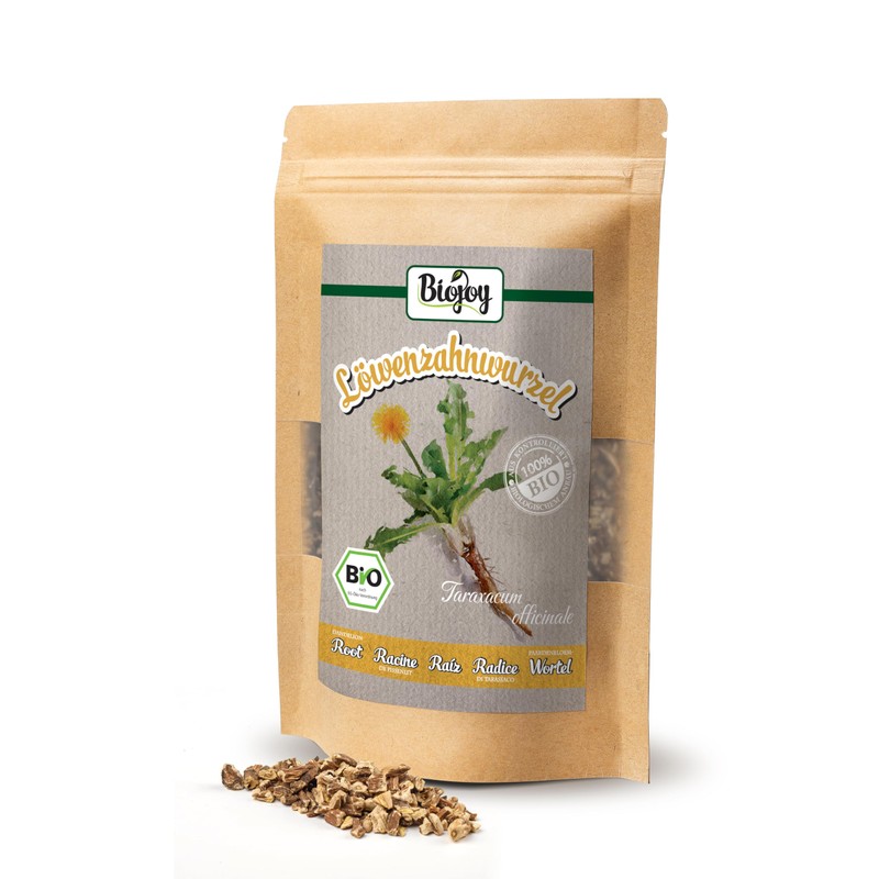Biojoy Organic Dandelion Tea (100g), Dandelion Root Dried and Cut,