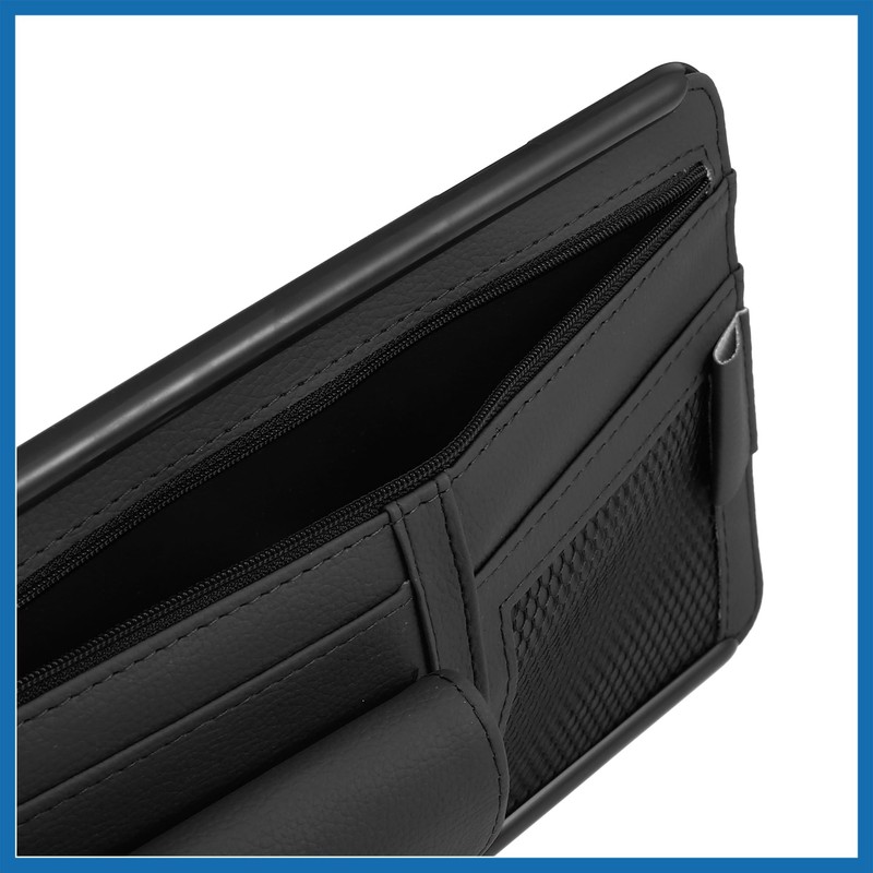 A ABSOPRO Black Universal Car Sun Visor Organizer Sunglasses Case