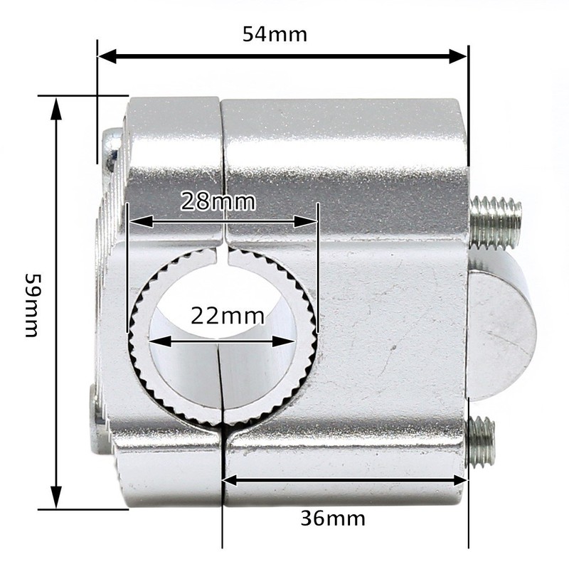 nakira Bike Handle Post Burrise Adapter 22.2mm 28.6mm Height 36mm