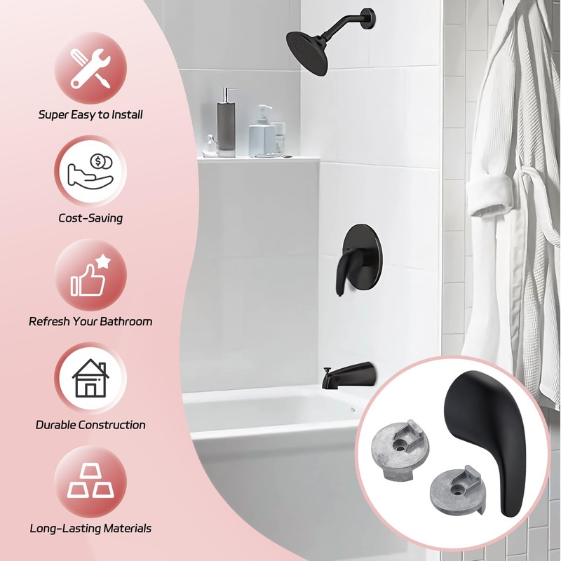 Replacement for Moen 100657 & 100224 & 179100 Lever Shower