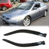 Puermto Side Window Wind Deflector, 2pcs Out-Channel Tape-On Dark Smoke