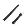 ODETOJOY Watchband 10mm Pu Leather Watch Band Black Narrow Strap